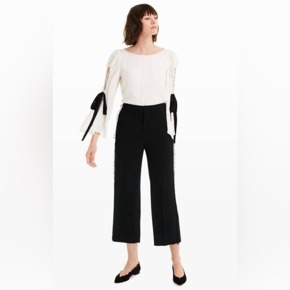 Club Monaco Charu Fringe Trouser in Black size 6 - Picture 3 of 6